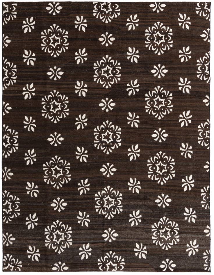 Detail image of 8' 7 x 9' 9 Hand Woven Kilim Modern Rug