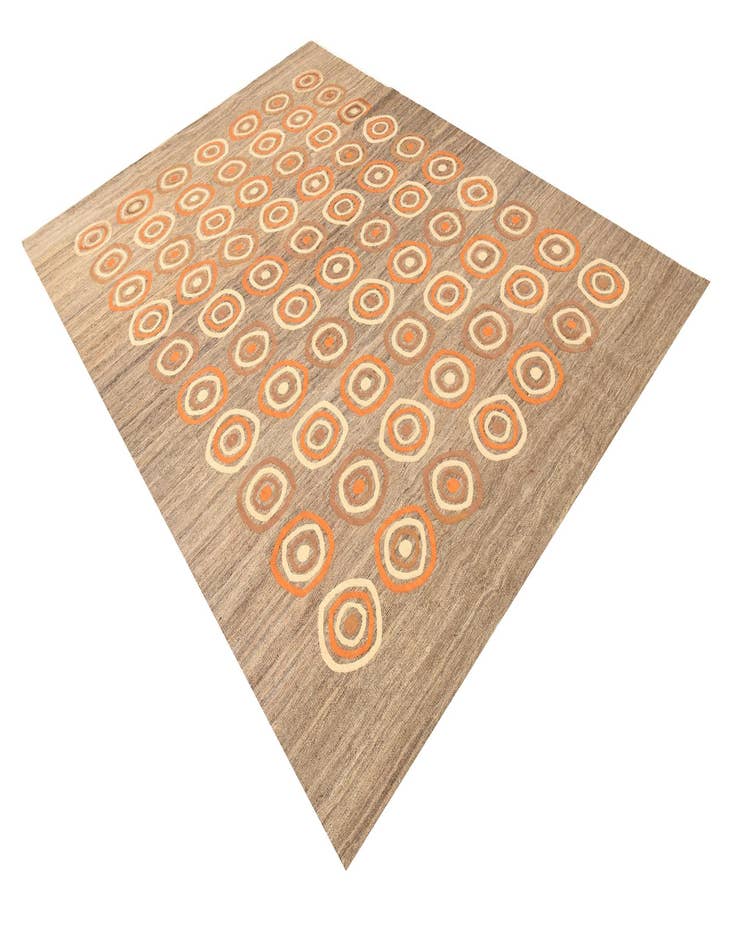 Detail image of 6' 11 x 9' 8 Hand Woven Kilim Modern Rug