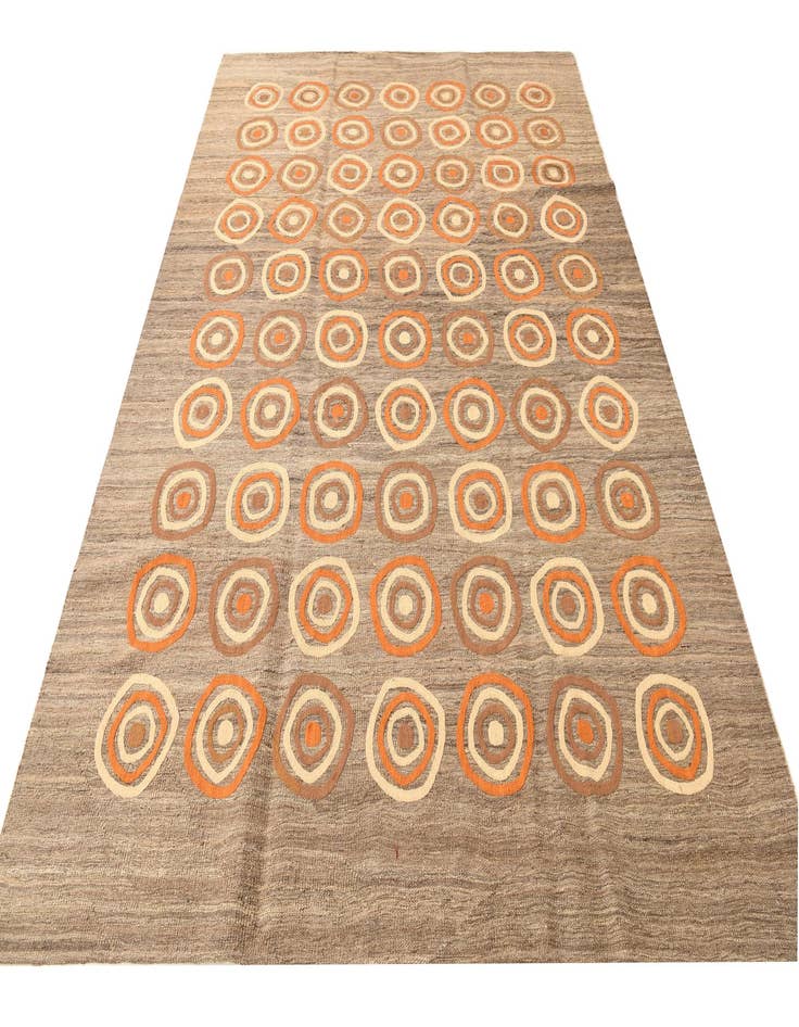 Detail image of 6' 11 x 9' 8 Hand Woven Kilim Modern Rug