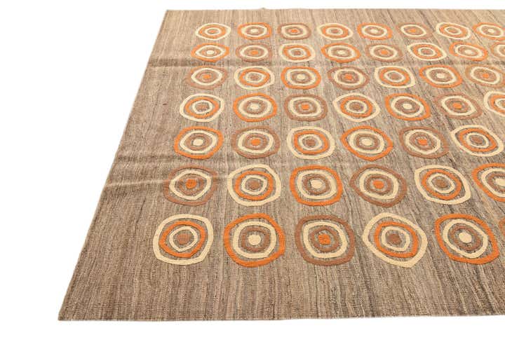6' 11 x 9' 8 Hand Woven Kilim Modern Rug