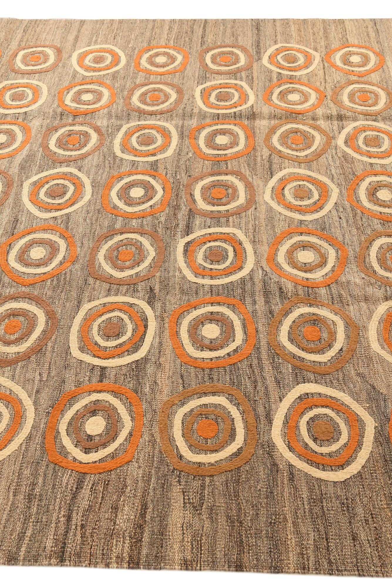 6' 11 x 9' 8 Hand Woven Kilim Modern Rug