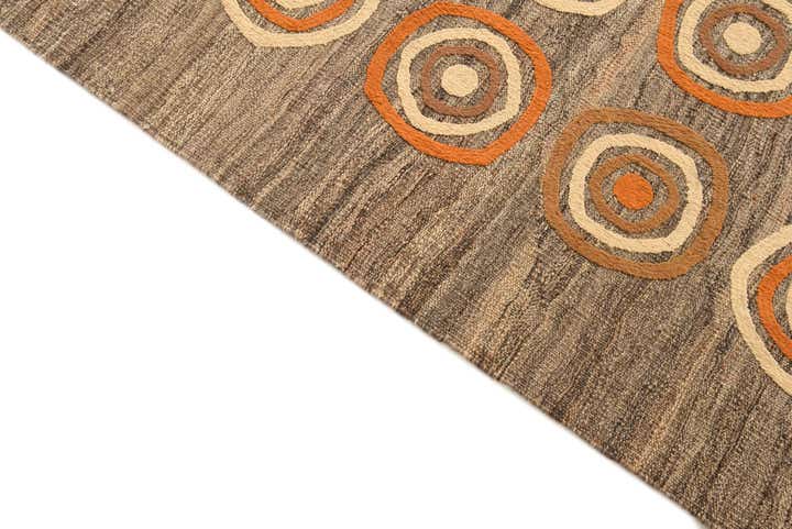 6' 11 x 9' 8 Hand Woven Kilim Modern Rug