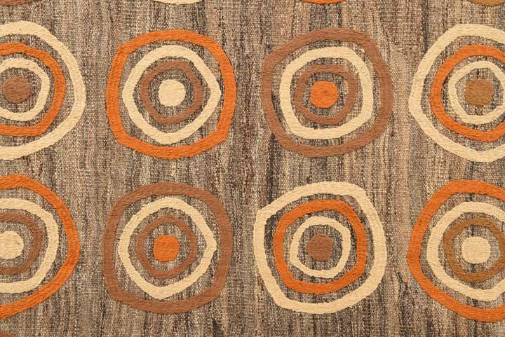 6' 11 x 9' 8 Hand Woven Kilim Modern Rug