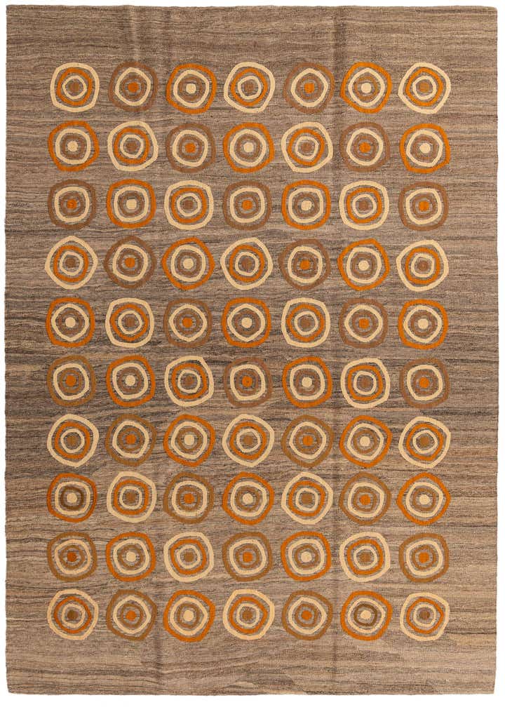6' 11 x 9' 8 Hand Woven Kilim Modern Rug