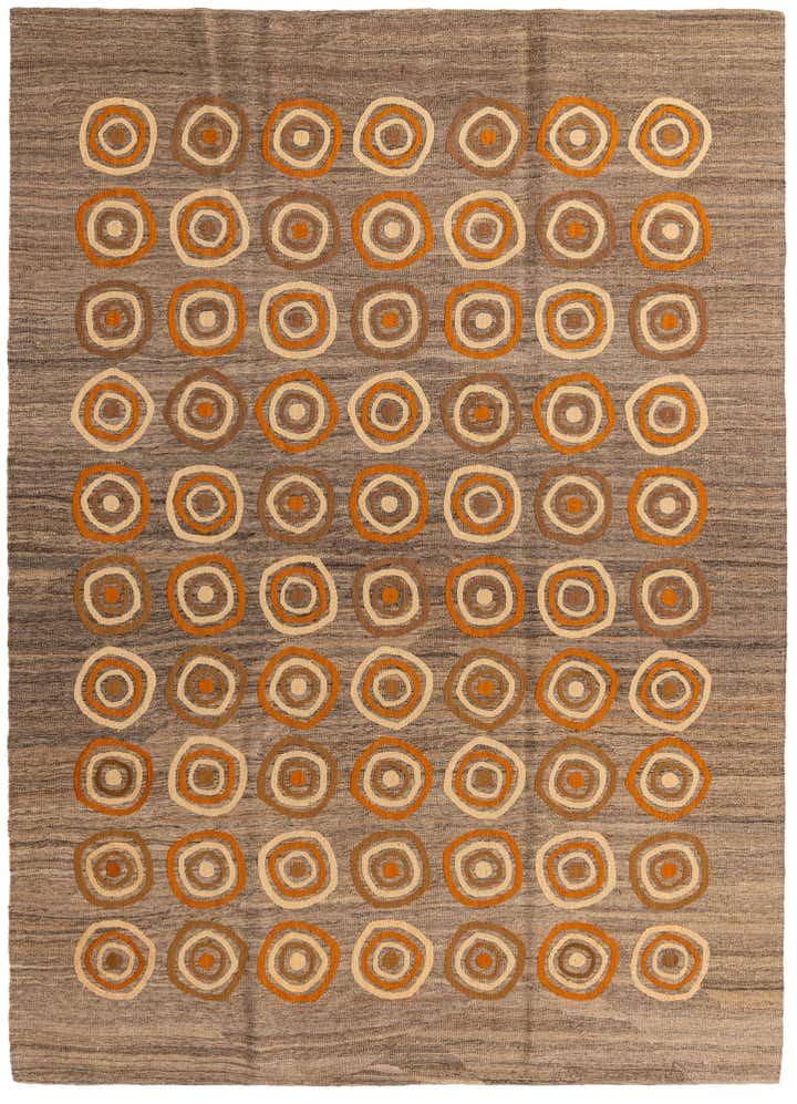 6' 11 x 9' 8 Hand Woven Kilim Modern Rug