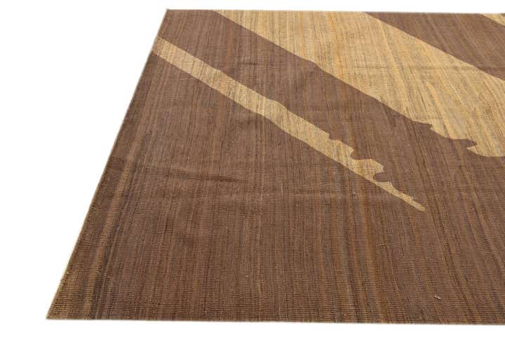 6' 2 x 8' 9 Hand Woven Kilim Modern Wool Rug