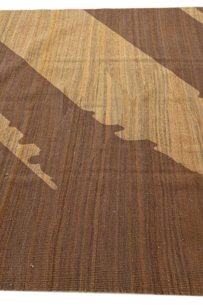 6' 2 x 8' 9 Hand Woven Kilim Modern Wool Rug