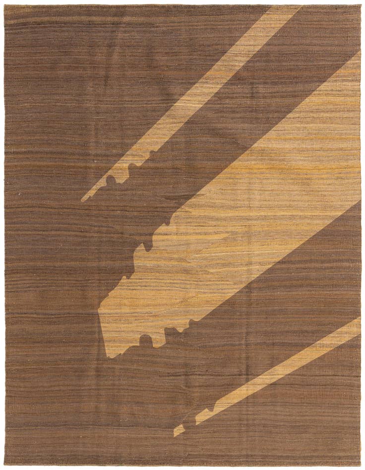 Detail image of 6' 2 x 8' 9 Hand Woven Kilim Modern Wool Rug