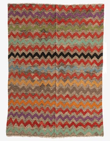 5' 6 x 7' 7 Hand Woven Kilim Modern Wool Rug