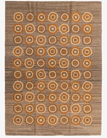 6' 11 x 9' 8 Hand Woven Kilim Modern Rug