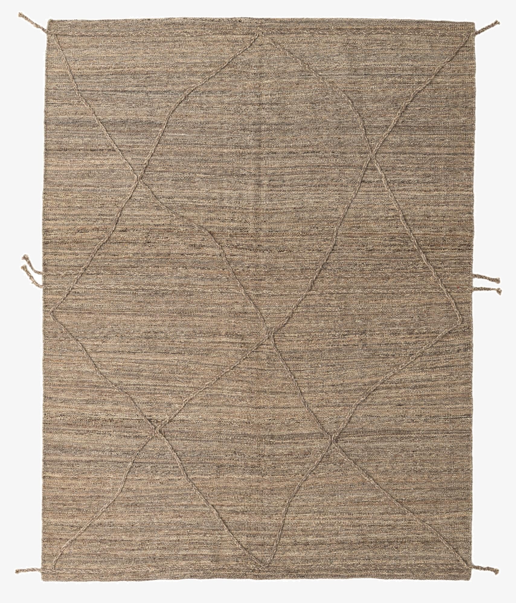 6' 4 x 8' 3  Hand Woven Kilim Modern Wool Rug