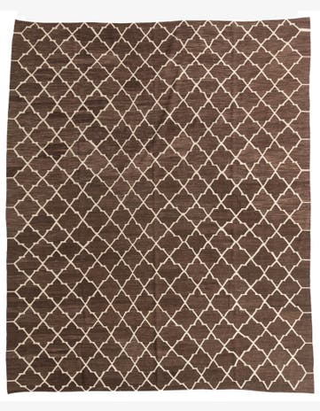 10' 7 x 12' 8 Hand Woven Kilim Modern Wool Rug