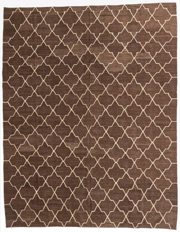 9' x 11' 2 Hand Woven Kilim Modern Wool Rug