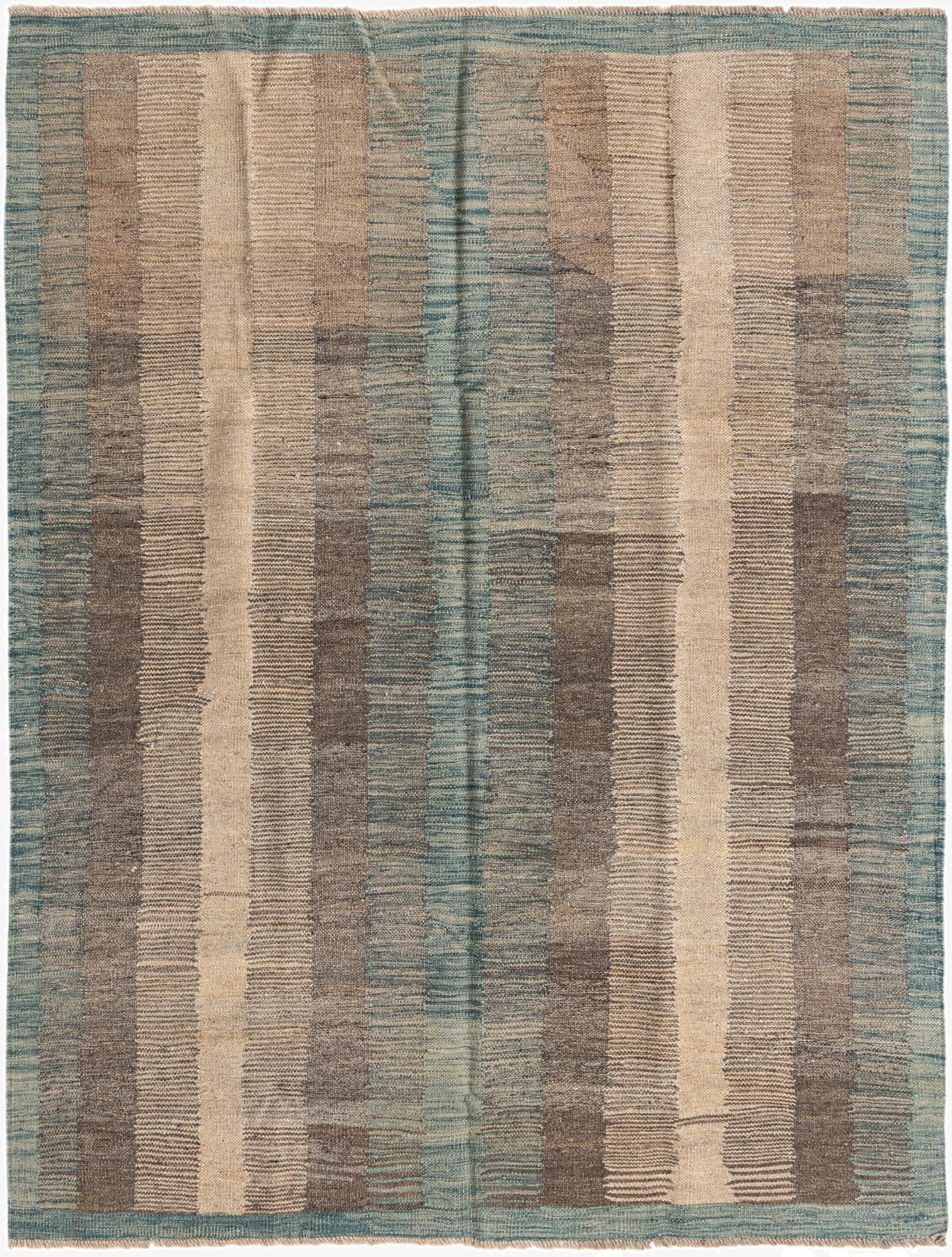 5' x 6' 8  Hand Woven Kilim Modern Wool Rug