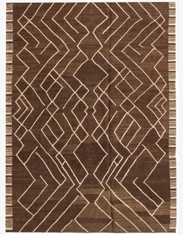 6' 1 x 8' Hand Woven Kilim Modern Wool Rug