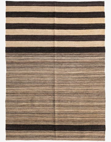 4' 1 x 5' 10 Hand Woven Kilim Modern Wool Rug