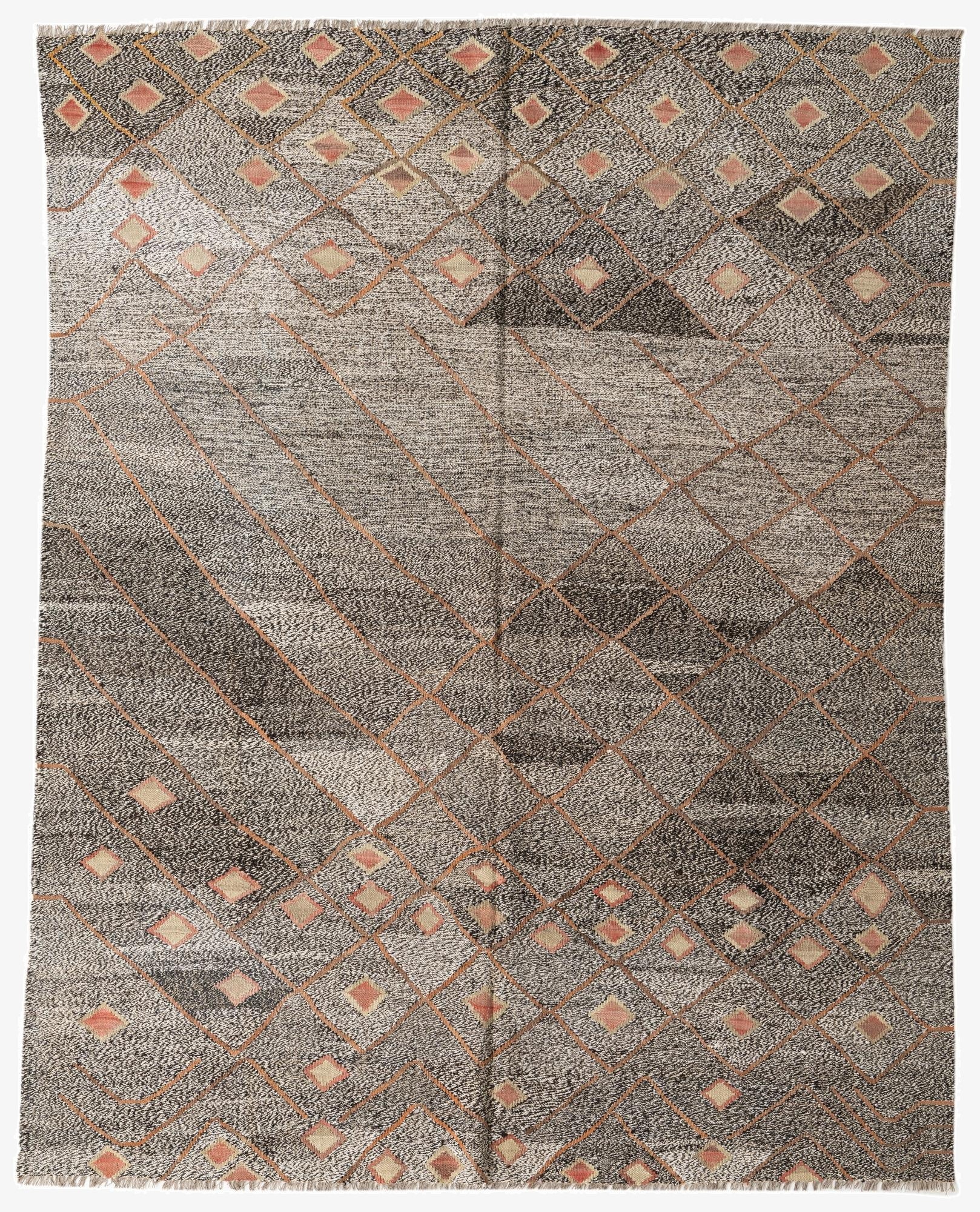 7' 3 x 9' 1  Hand Woven Kilim Modern Wool Rug