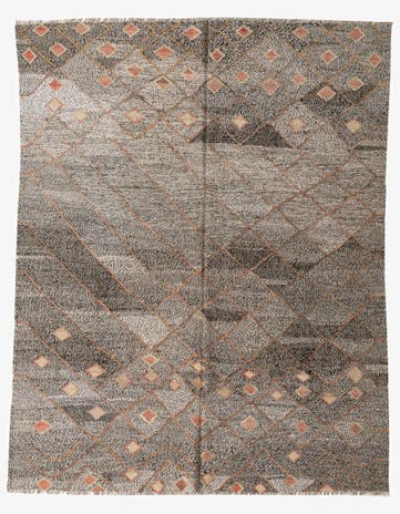 7' 3 x 9' 1 Hand Woven Kilim Modern Wool Rug