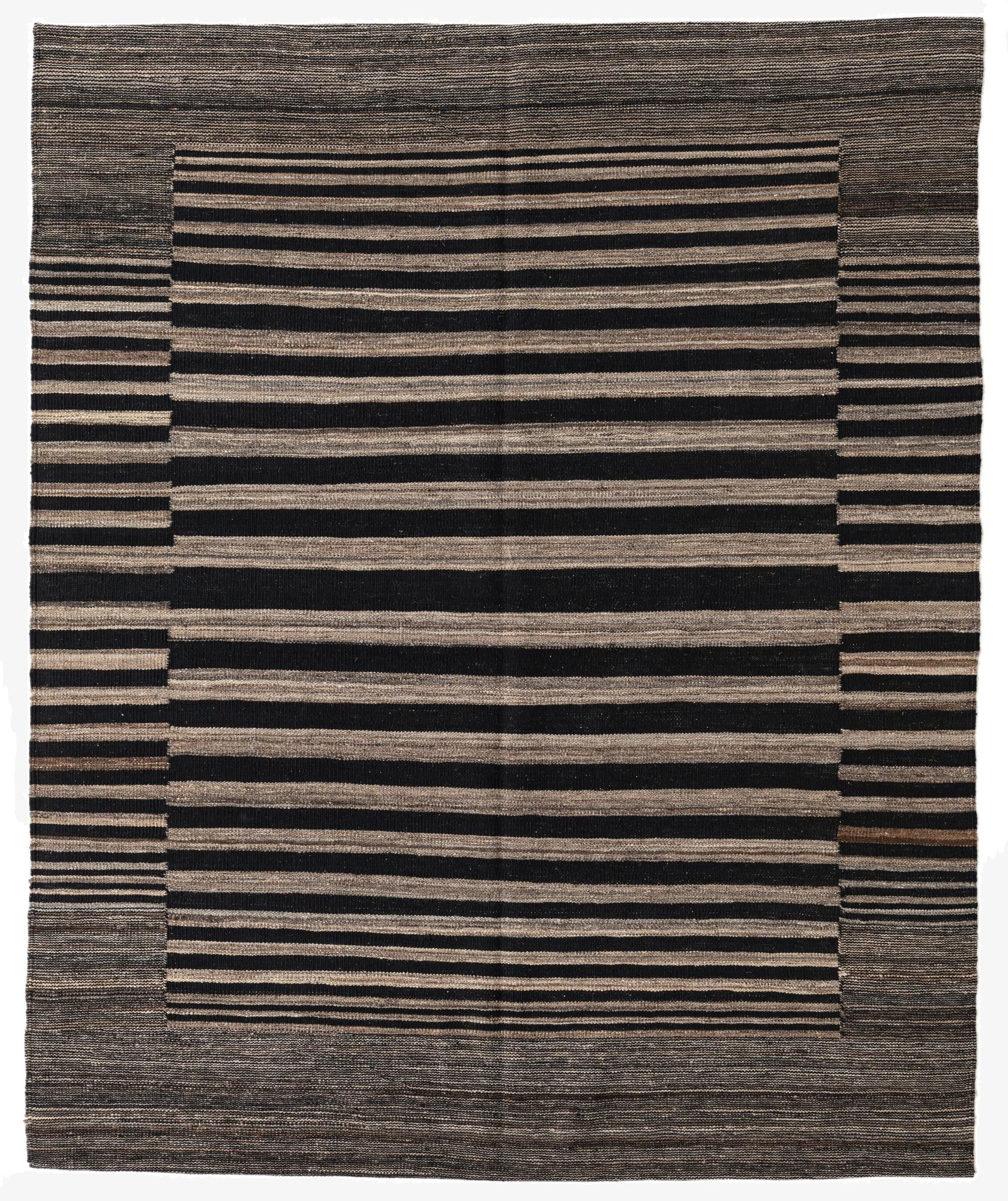 5' 3 x 6' 5  Hand Woven Kilim Modern Wool Rug