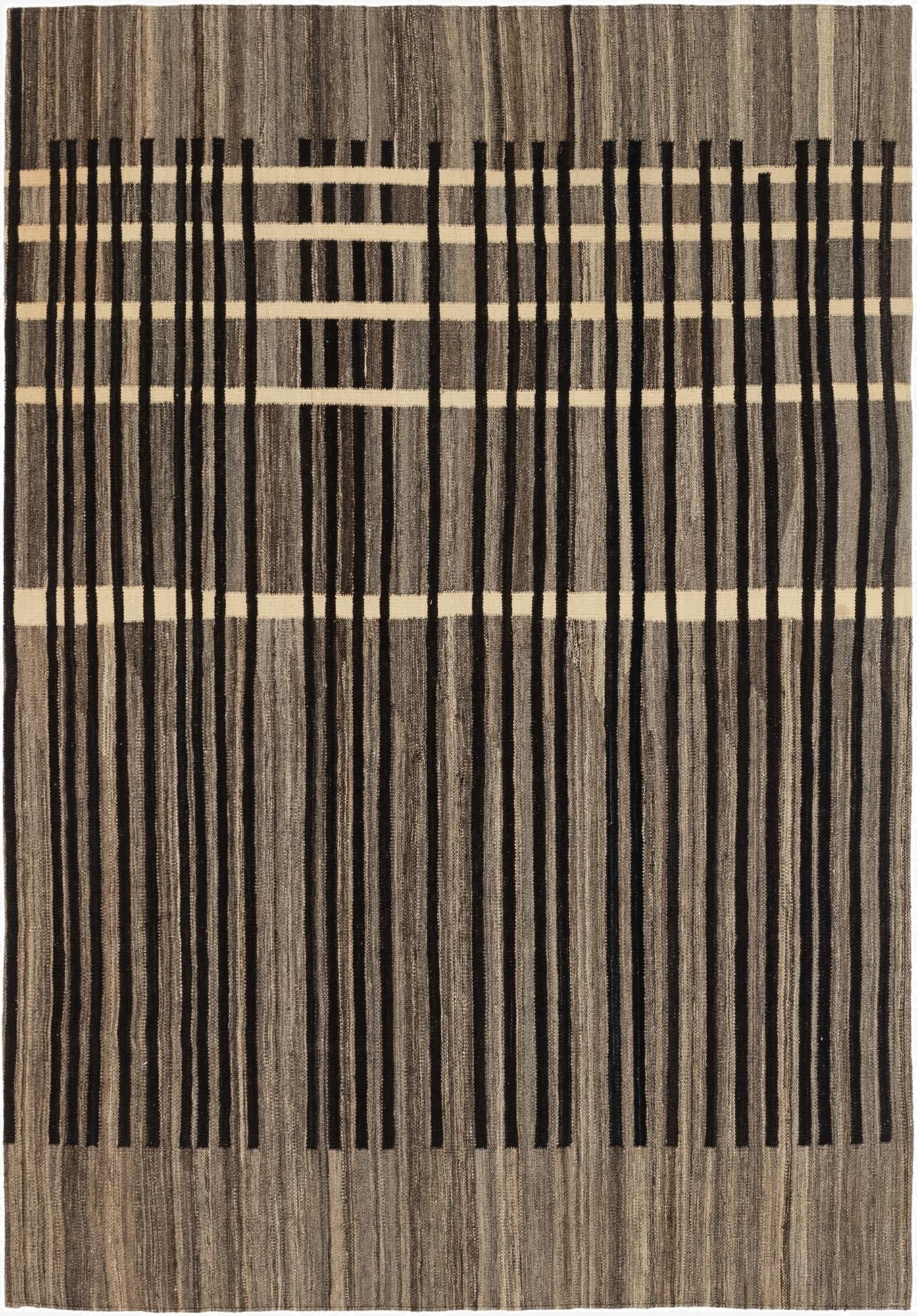 5' 6 x 8'  Hand Woven Kilim Modern Wool Rug