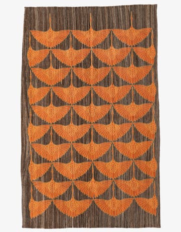 4' x 6' 3 Hand Woven Kilim Modern Wool Rug