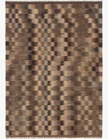 5' 8 x 8' 2 Hand Woven Kilim Modern Wool Rug