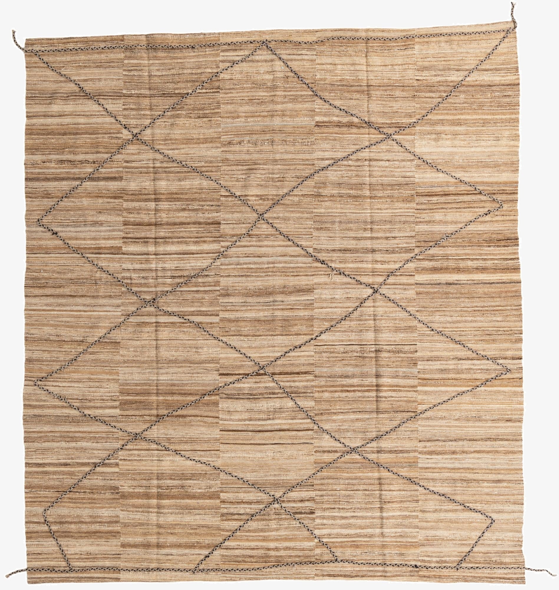 8' 6 x 9' 5  Hand Woven Kilim Modern Wool Rug