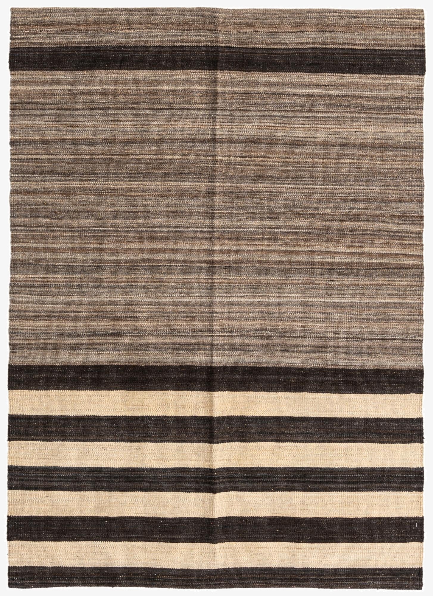 4' 1 x 5' 10  Hand Woven Kilim Modern Wool Rug