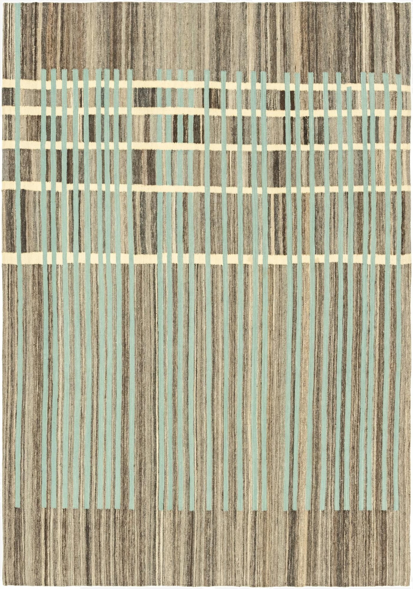 5' 9 x 8' 3  Hand Woven Kilim Modern Wool Rug