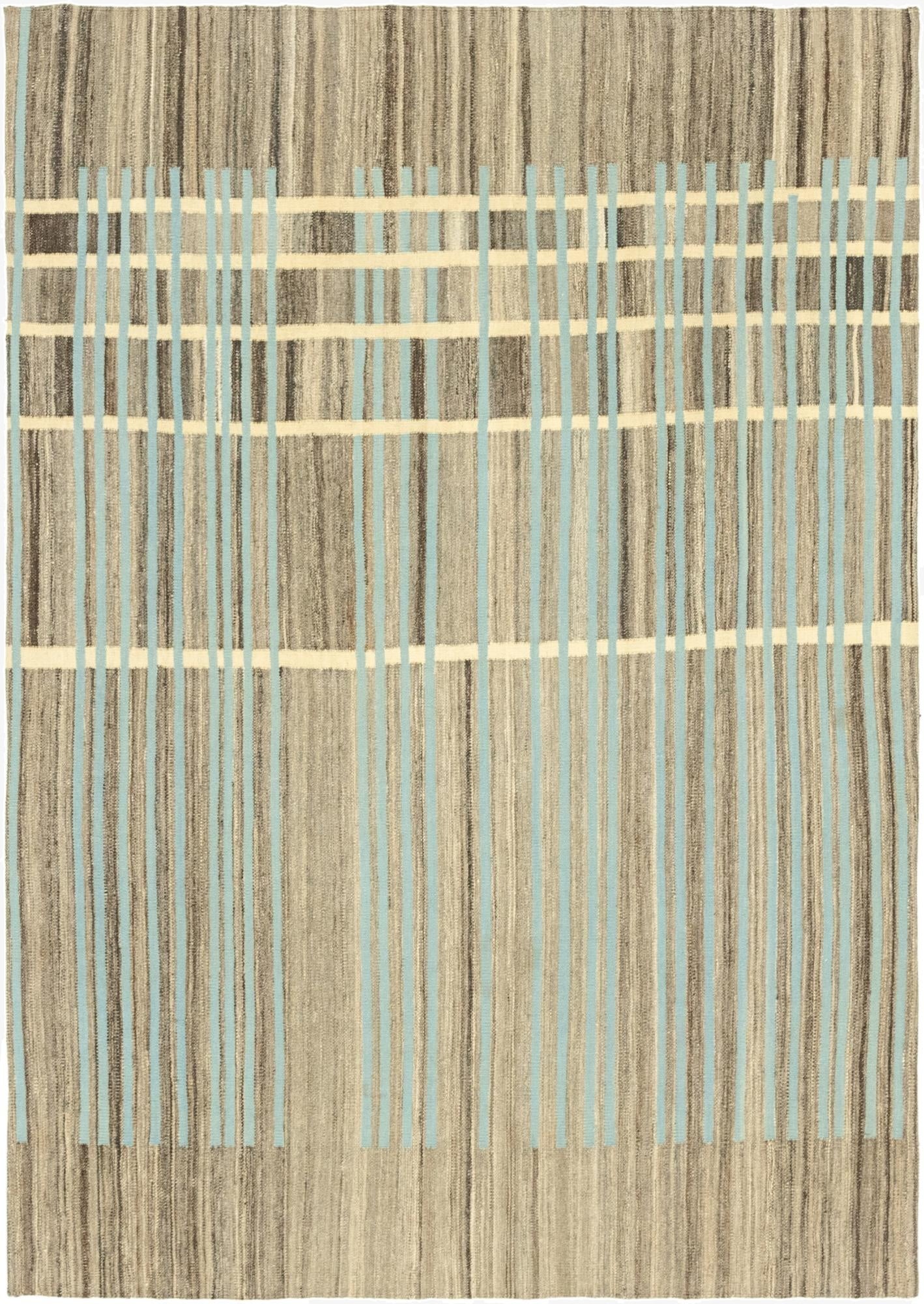 5' 6 x 8'  Hand Woven Kilim Modern Wool Rug