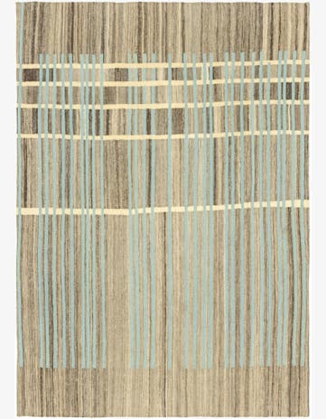5' 6 x 8' Hand Woven Kilim Modern Wool Rug