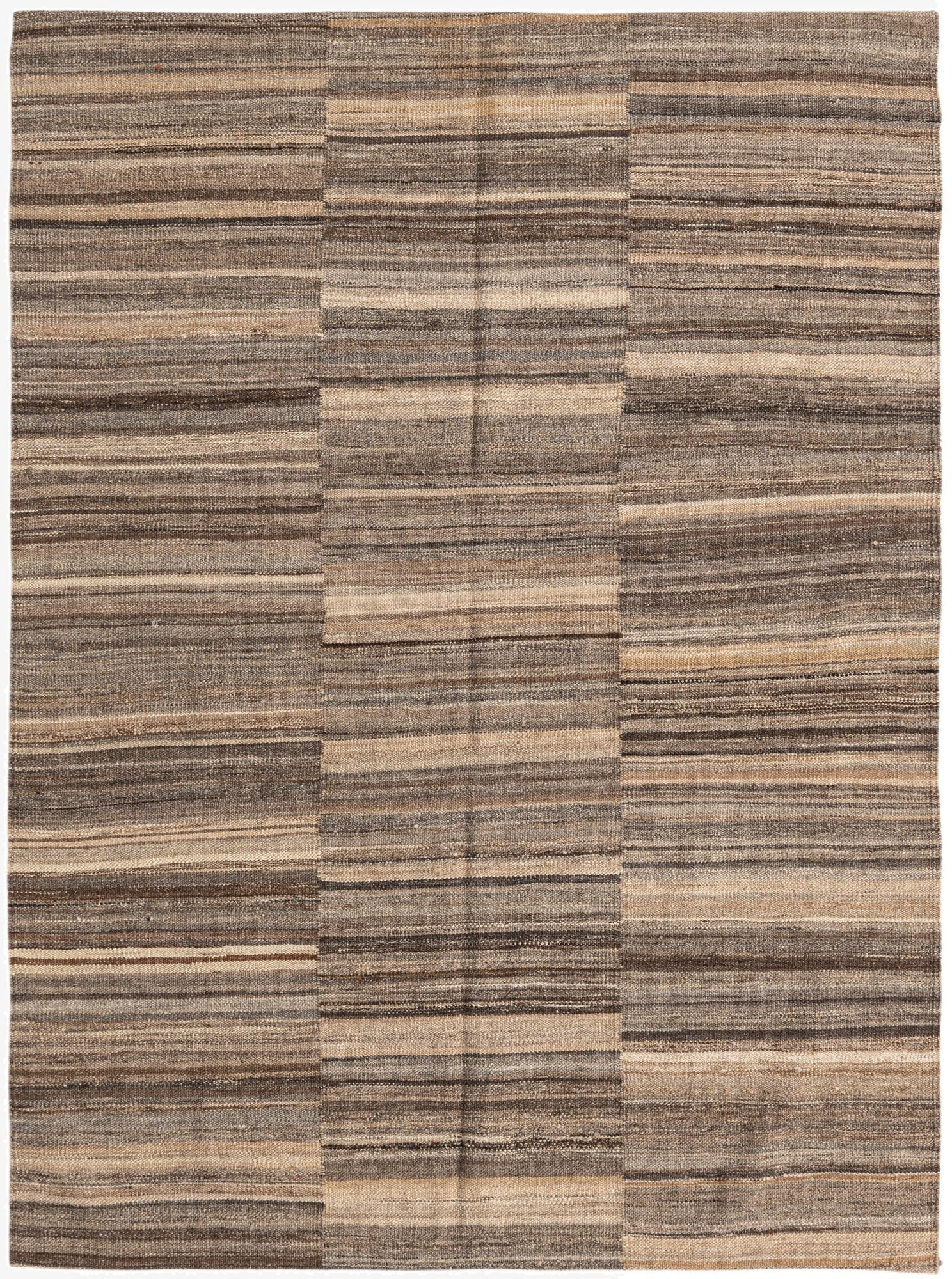 4' 3 x 5' 10  Hand Woven Kilim Modern Wool Rug