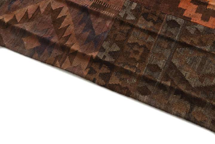 7' 4 x 10' 1 Hand Woven Kilim Patchwork Wool Rug