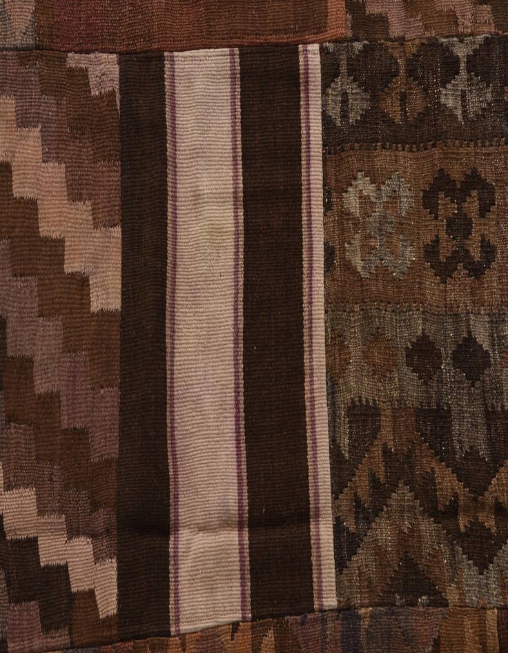 Detail image of 7' 4 x 10' 1  Hand Woven Kilim Patchwork Wool Rug