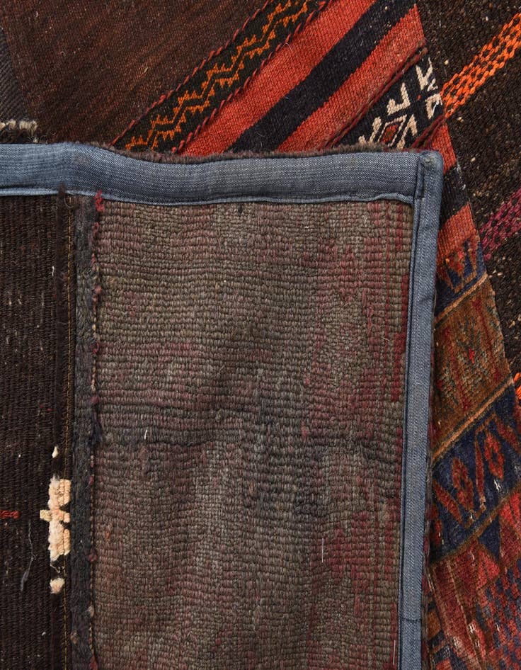 Detail image of 8' 9 x 12' 1  Hand Woven Kilim Patchwork Wool Rug