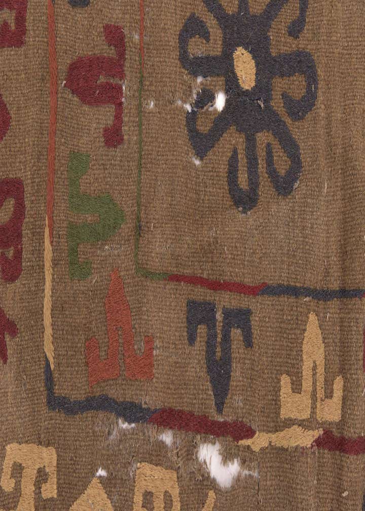 4' 10 x 6' 4 Hand Woven Kilim Suzani Wool Rug