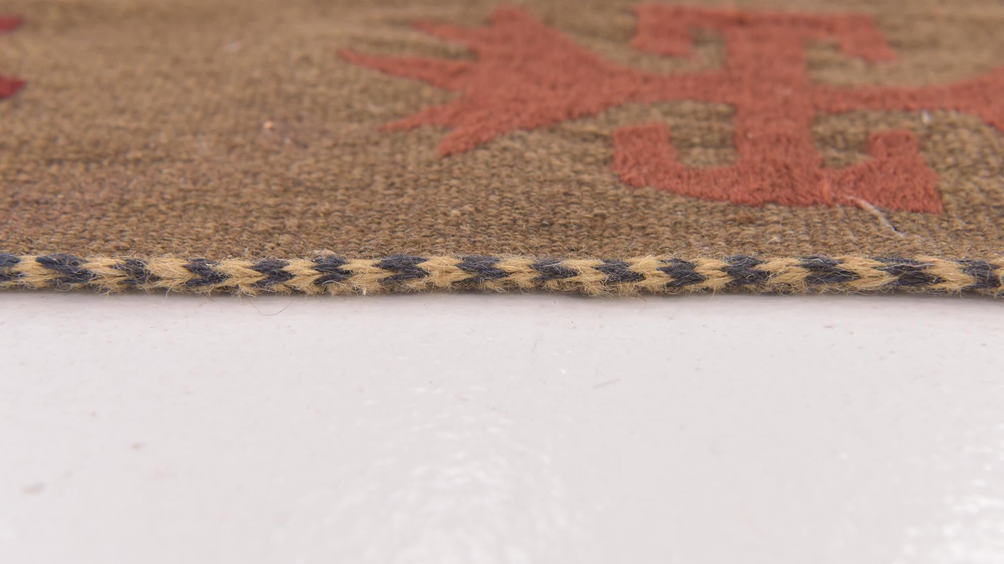 4' 10 x 6' 4 Hand Woven Kilim Suzani Wool Rug