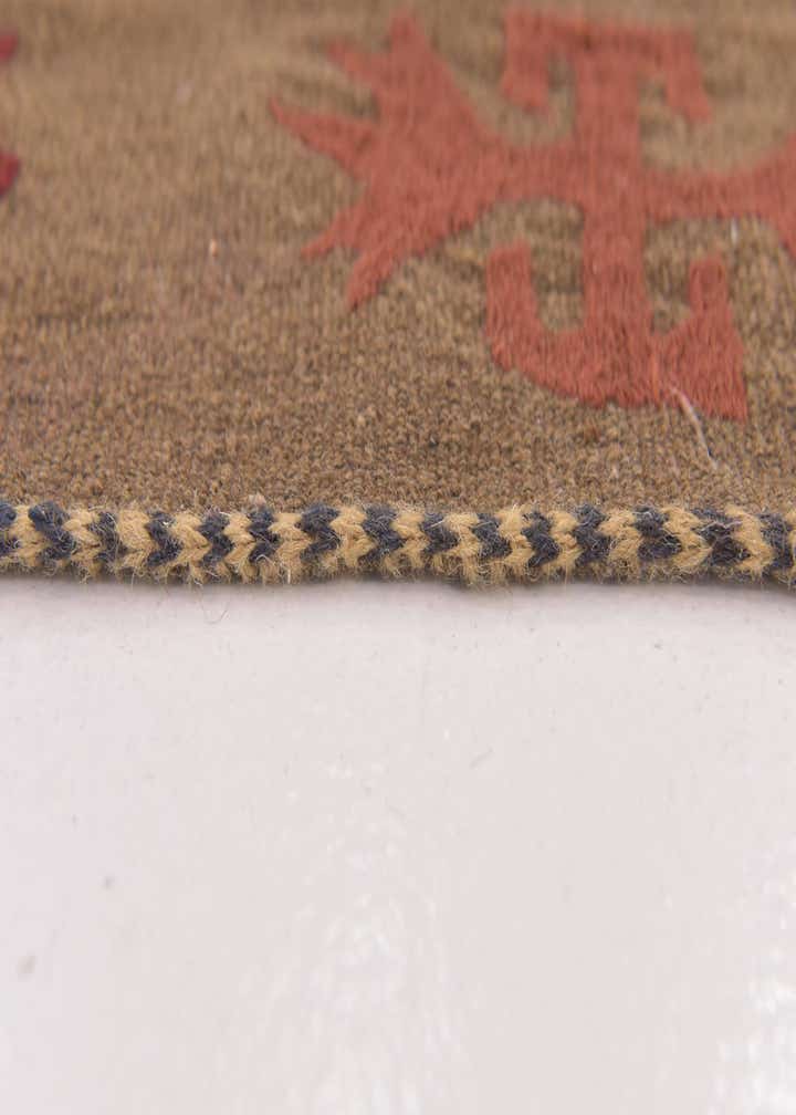 4' 10 x 6' 4 Hand Woven Kilim Suzani Wool Rug