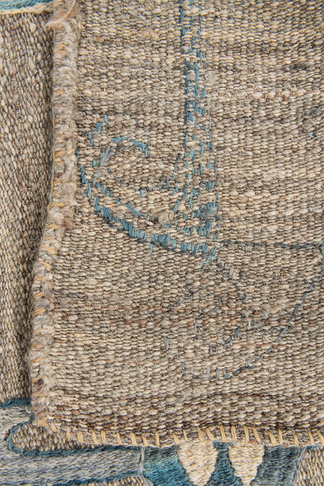 5' 7 x 6' 9 Hand Woven Kilim Suzani Wool Rug