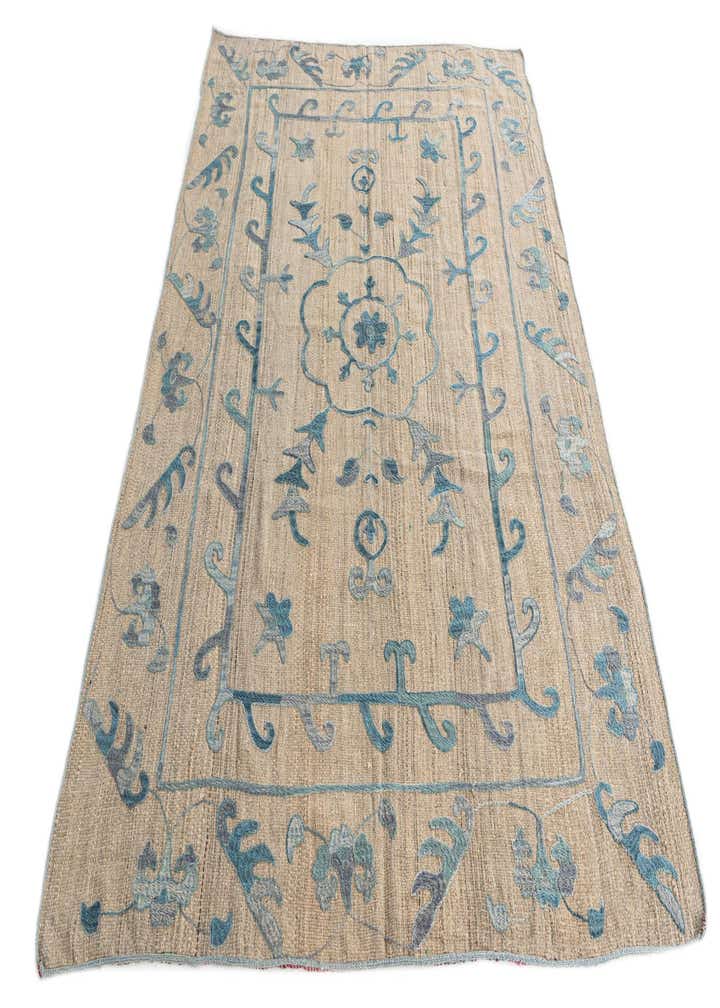 5' 8 x 7' 8 Hand Woven Kilim Suzani Wool Rug