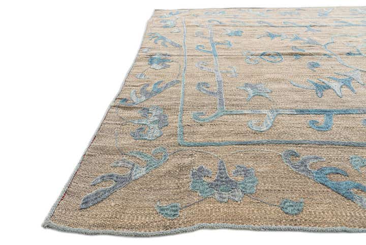 5' 8 x 7' 8 Hand Woven Kilim Suzani Wool Rug