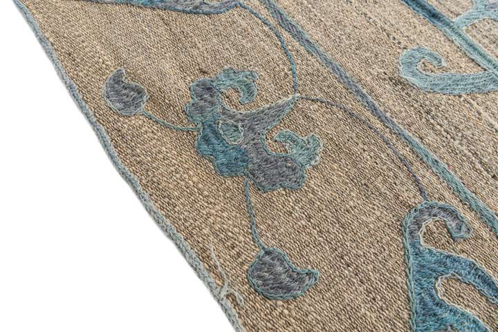 5' 8 x 7' 8 Hand Woven Kilim Suzani Wool Rug