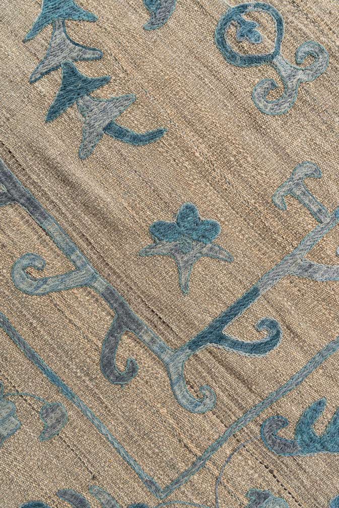 5' 8 x 7' 8 Hand Woven Kilim Suzani Wool Rug