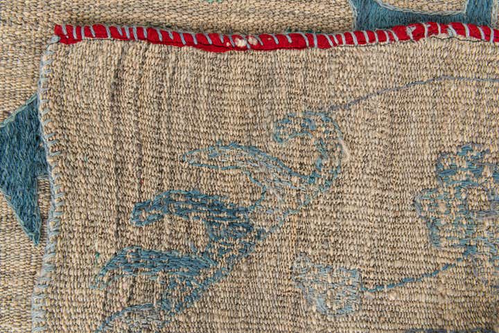 5' 8 x 7' 8 Hand Woven Kilim Suzani Wool Rug
