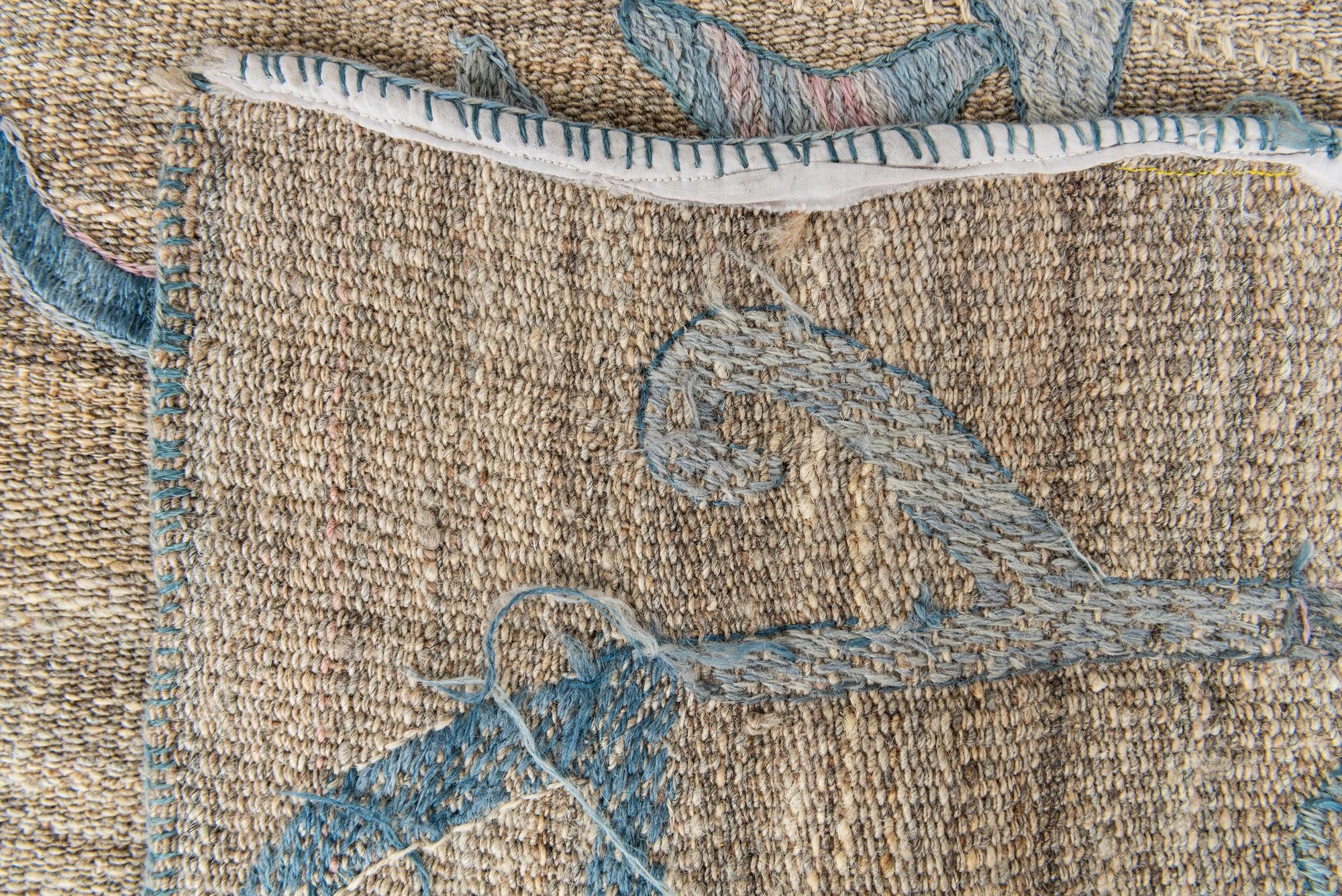 5' 6 x 7' 7 Hand Woven Kilim Suzani Wool Rug