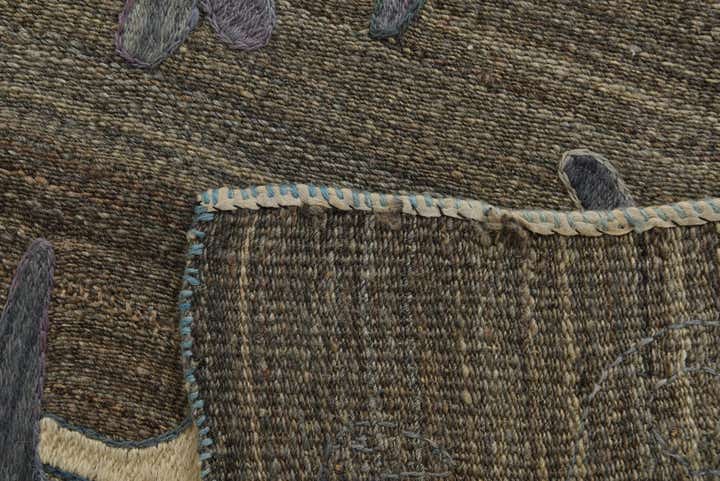 4' 7 x 6' 7 Hand Woven Kilim Suzani Wool Rug