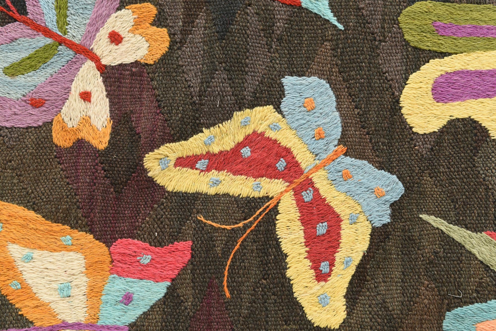 5' 3 x 7' 9 Hand Woven Kilim Suzani Wool Rug