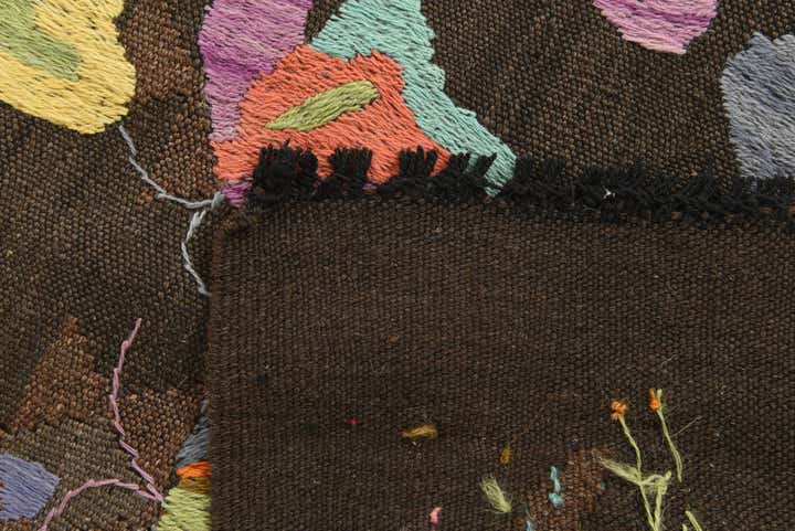 4' 10 x 6' 6 Hand Woven Kilim Suzani Wool Rug