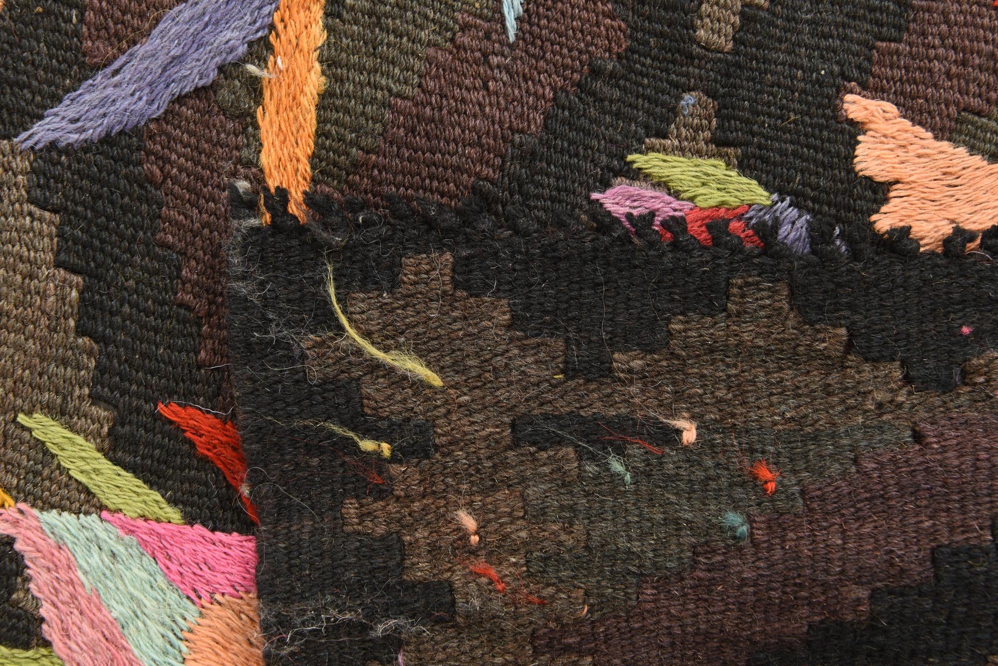 4' 7 x 6' 4 Hand Woven Kilim Suzani Wool Rug