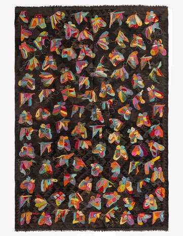 6' 4 x 9' 5 Hand Woven Kilim Suzani Wool Rug